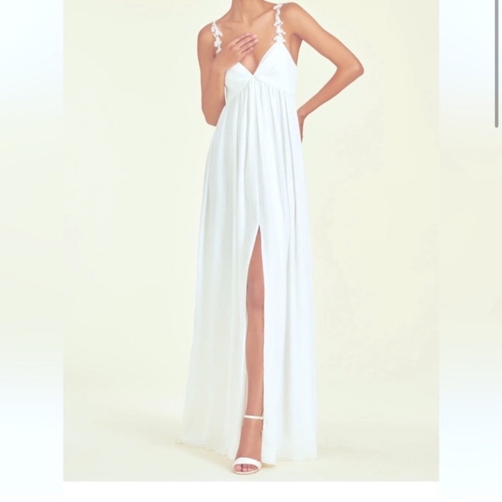 Sachin and Babin NWT Size 6 off white Sabrina Empire-line gown